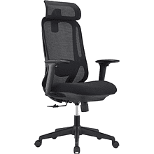 Кресло для руководителя SitZone U-090A, сетка, ткань, пластик, черный, -30%