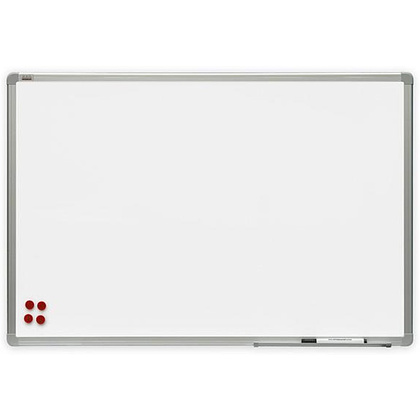 Магнитная доска с полимерным покрытием 2×3 "Alu23", 120x240 см, белый, -30%