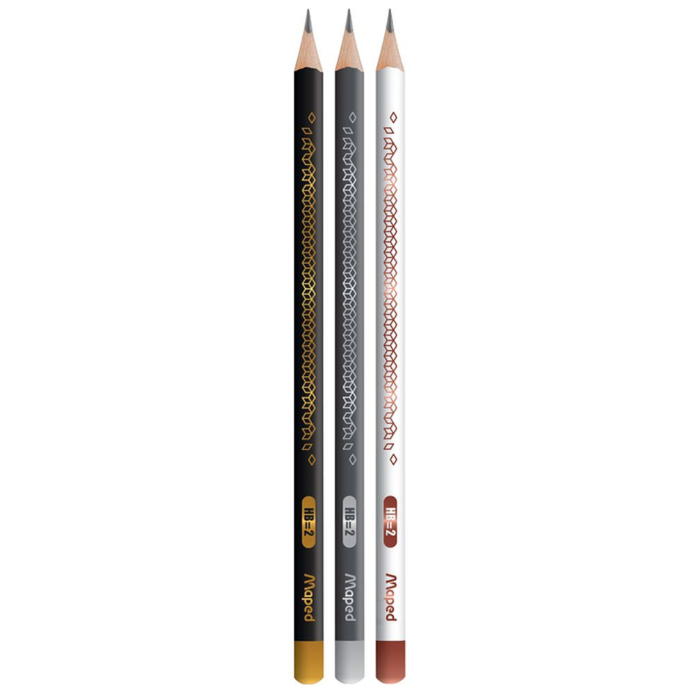 Карандаш простой Maped "Black Peps Deco", HB, без ластика, ассорти - 4