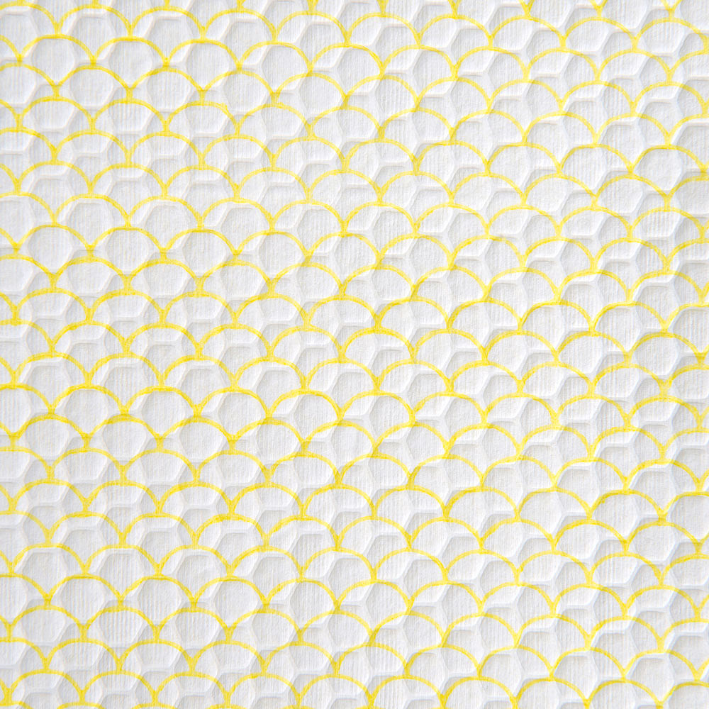 Салфетка из целлюлозы "Celina clean fish print", 24.5x42 см, 150 шт/упак, желтый - 3