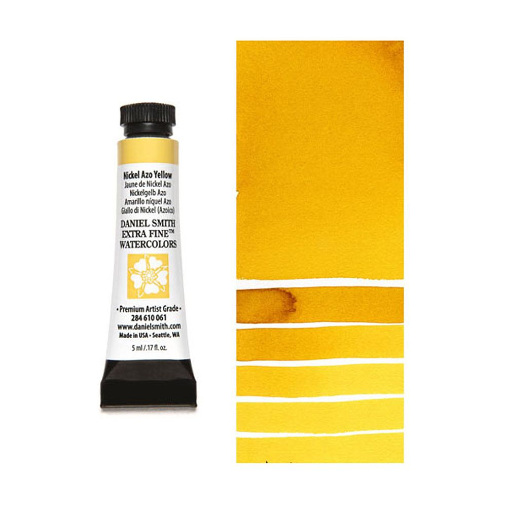 Краски акварельные "Daniel Smith", никель Азо желтый, 5 мл, туба