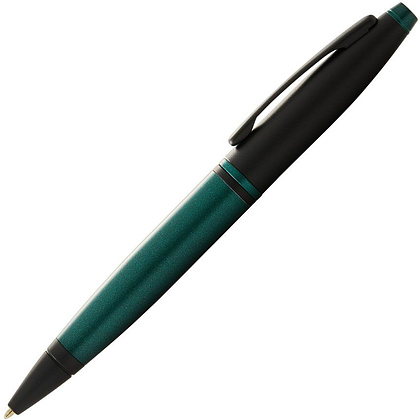 Ручка шариковая автоматическая "Cross Calais Matte Green and Black Lacquer", 0.7 мм, матовый зеленый, черный, стерж. черный - 2