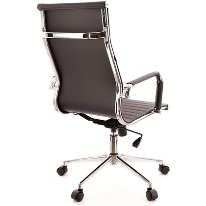 Кресло для руководителя "EVERPROF Rio Т", экокожа, хром, черный - 3