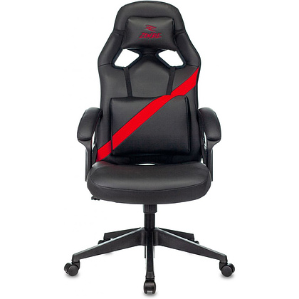 Кресло игровое "Zombie DRIVER", экокожа, пластик, черный, красный - 2