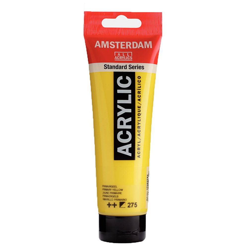 Краски акриловые "Amsterdam", 275 желтый прочный, 120 мл, туба
