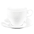 Чашка с блюдцем "WL-993009/AB", фарфор, 220 мл, белый