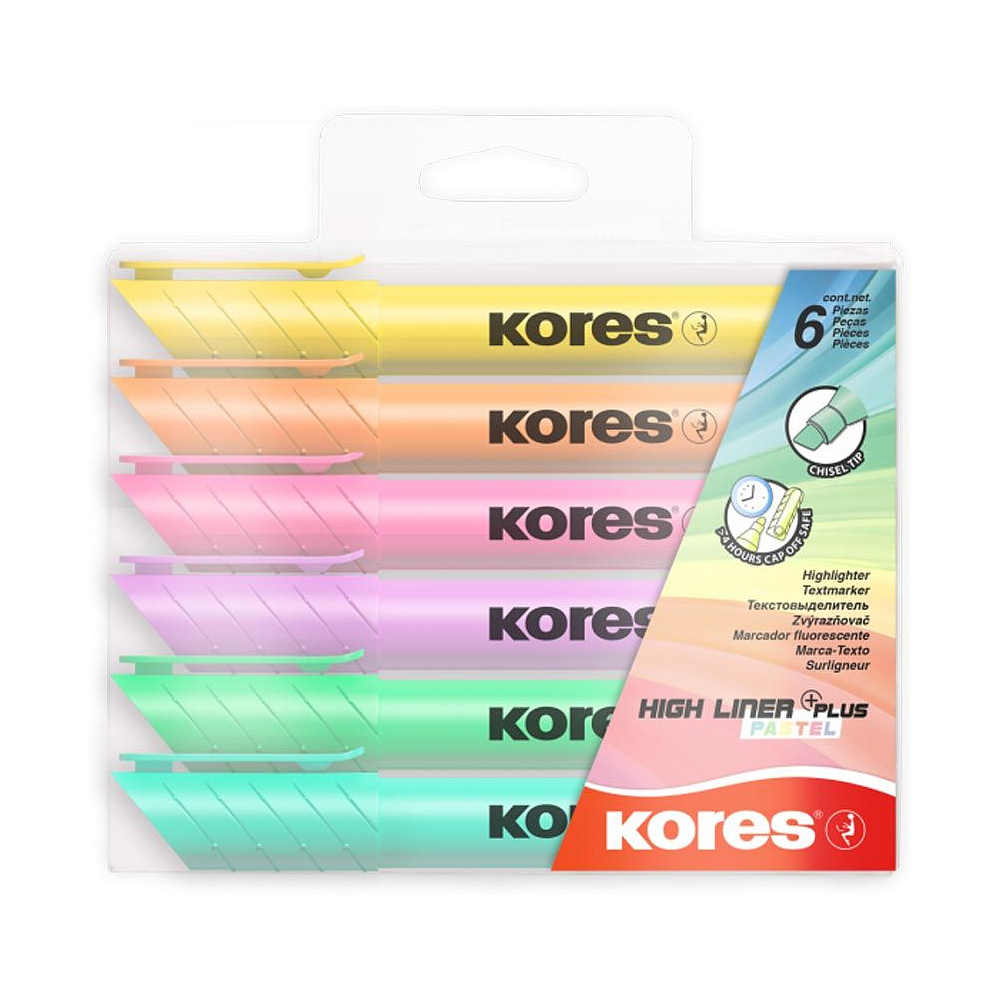 Набор маркеров текстовых "HighLiner Plus", 6 шт, ассорти