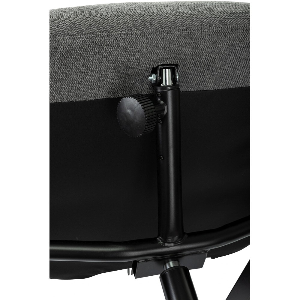 Кресло мягкое Бюрократ Baron, ткань, серый, металл, с пуфом - 18