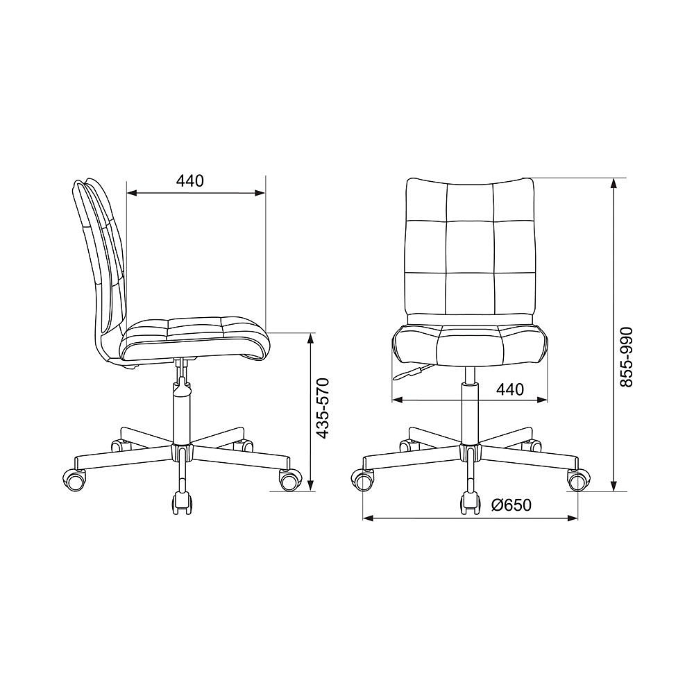 Кресло для персонала "Бюрократ СH-330M/LT-20", ткань, металл, черный - 5