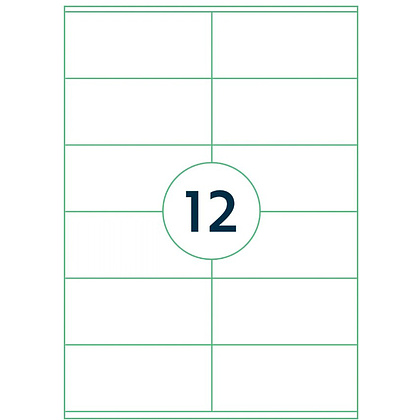 Самоклеящиеся этикетки универсальные "Rillprint", 105x48 мм, 100 листов, 12 шт, белый - 2