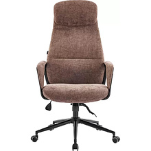 Кресло компьютерное EVERPROF Otto, Black ткань, коричневый, металл, корпус черный