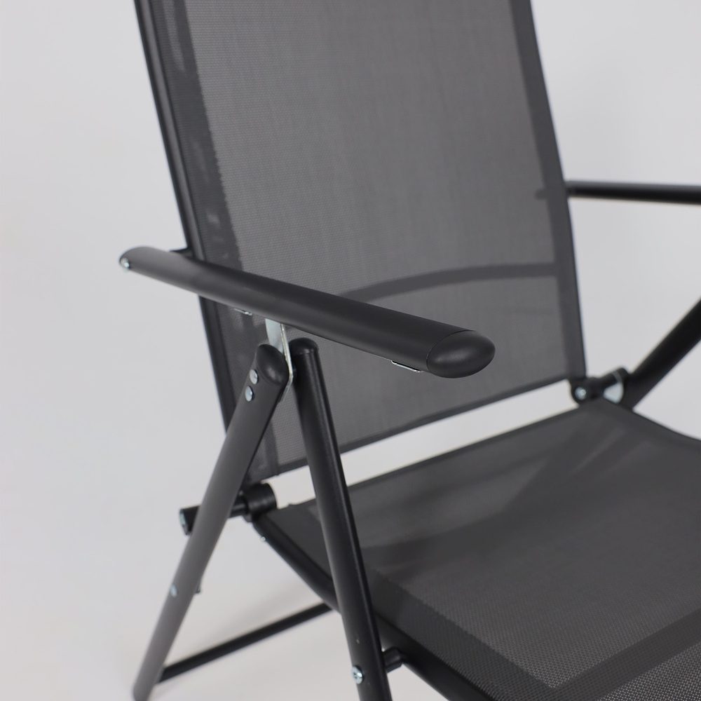 Кресло садовое AksHome CATANIA, ткань, серый, черный - 7