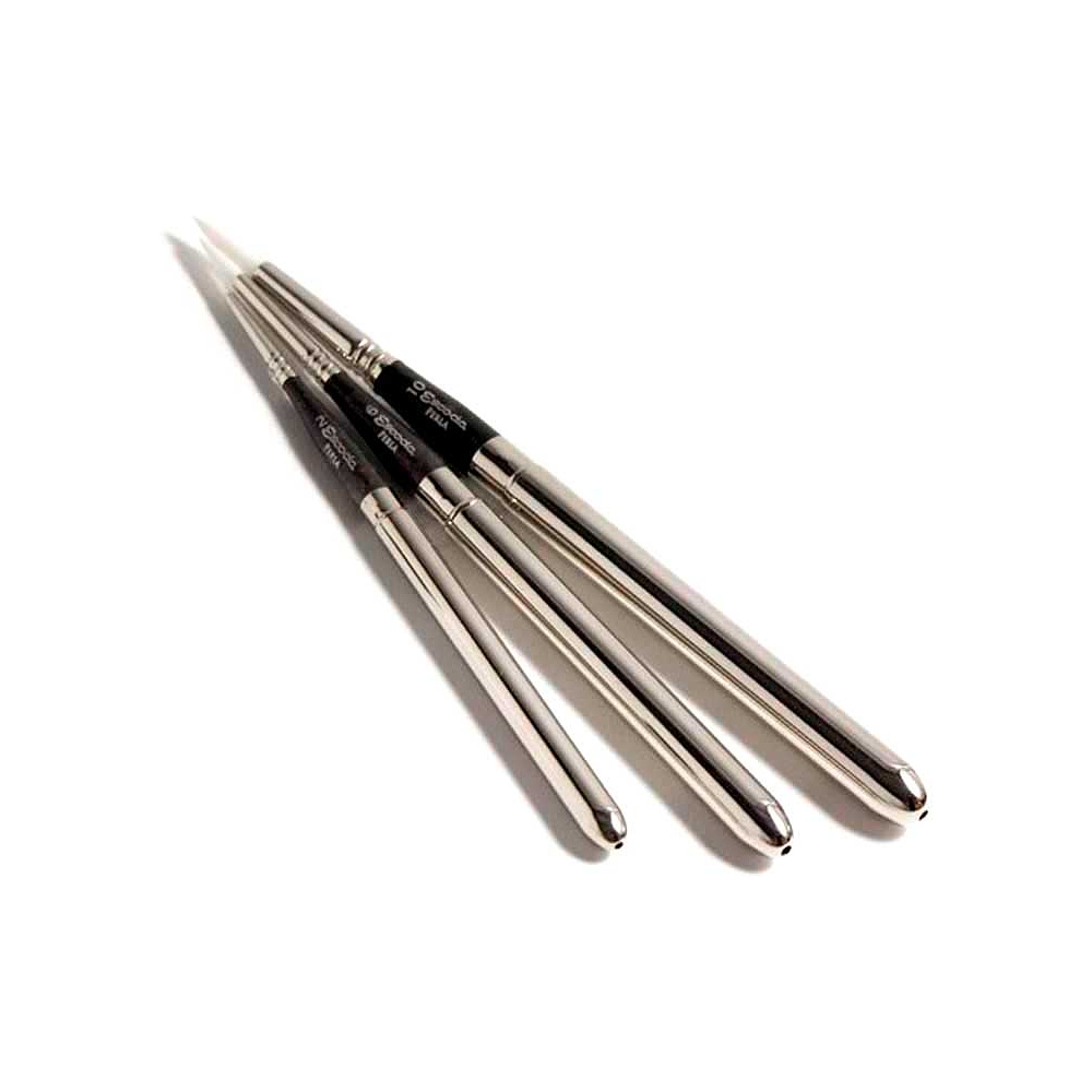 Набор кистей "Escoda Perla", синтетика белая, круглая, складная №2, 6, 10 - 2