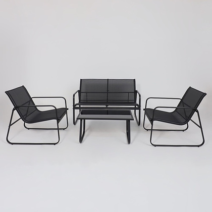 Комплект мебели садовой AksHome VERANDA (кресло 2 шт, диван 1 шт, стол 1 шт), черный - 11