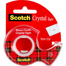 Клейкая лента Scotch® "Crystal" в диспенсере