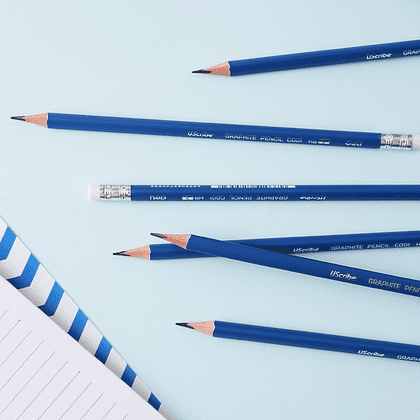 Карандаш простой "Deli Uspire", HB, синий - 4