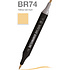Маркер перманентный двусторонний "Sketchmarker Brush", BR74 плющ светлый