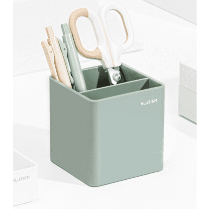 Подставка для ручек "Nusign", пластик, 2 деления, зеленый - 2