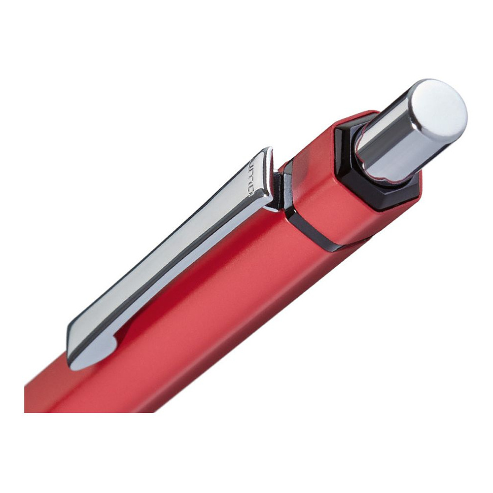 Ручка шариковая автоматическая "Six", 1.0 мм, красный, серебристый, стерж. синий - 3