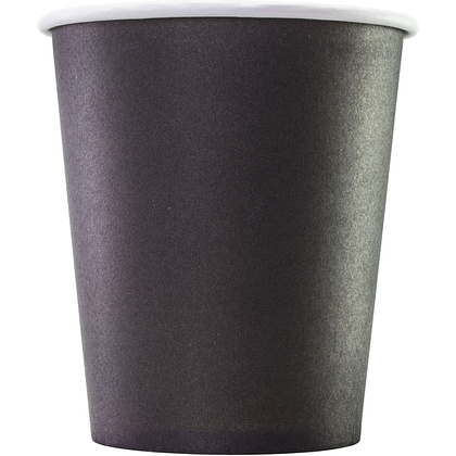 Стакан картонный 250 мл, 1сл., 50шт/упак, черный