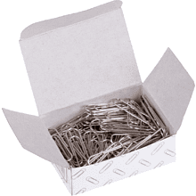 Скрепки никелевые "OfficeSpace", 28 мм, 100 штук, серебристый