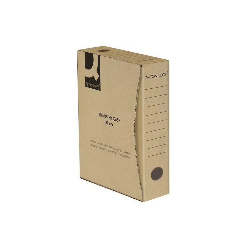 Коробка архивная "Q-Connect", 80x339x298 мм, коричневый