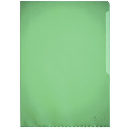 Папка-уголок "Durable", A4, 120 мк, пластик, зеленый