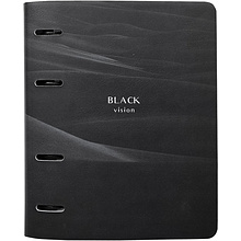 Тетрадь на кольцах  "Monochrome песок", B5, 120 листов, клетка, черный