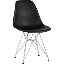 Стул для посетителей Stool Group "Eames DSR New / DC-20101301", пластик, металл, черный