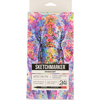 Ручка капиллярная "Sketchmarker Artist fine pen Studio", 24 шт
