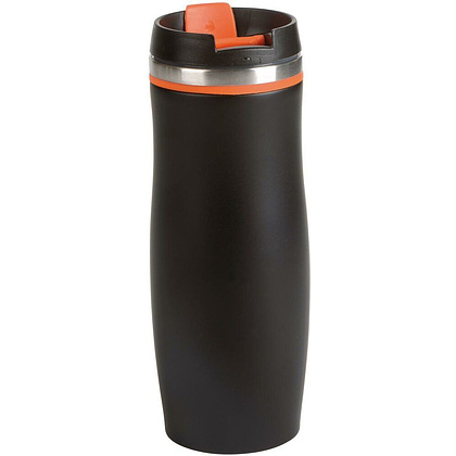 Кружка термическая "Dark Crema", металл, пластик, 400 мл, черный, оранжевый