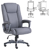 Кресло для руководителя BRABIX "Premium Solid HD-005", ткань, пластик, серый - 4