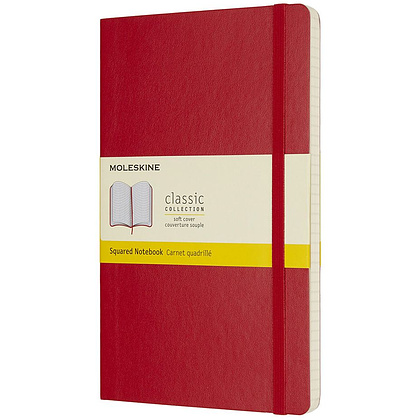 Блокнот "Classic Soft Large", А5, 96 листов, клетка, красный