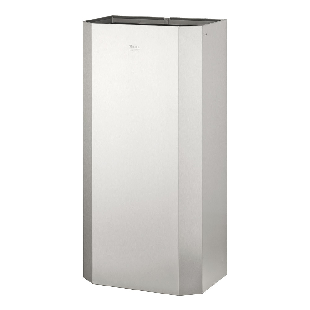 Корзина для мусора Veiro Professional "MaxBIN Steel", 40 л, серебристый 