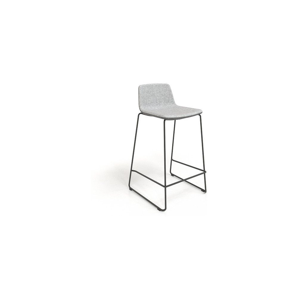 Высокий стул "Narbutas TANGO", гобелен, металл, серый меланж