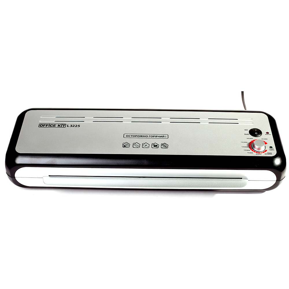 Ламинатор Office Kit "L3225", А3, 250 мкм, черный, серебристый - 6