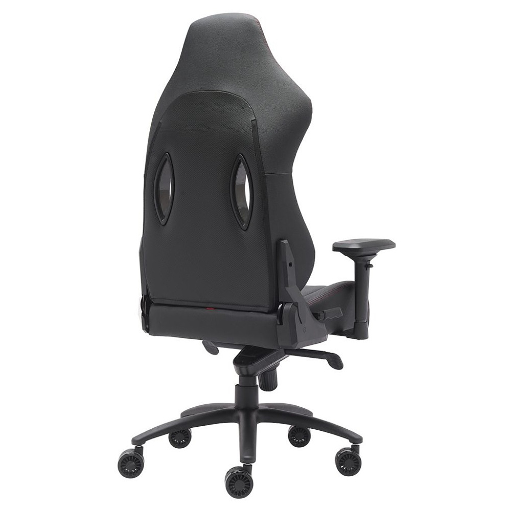 Кресло игровое EVERPROF "Jaguar", экокожа, металл, черный, красный - 4