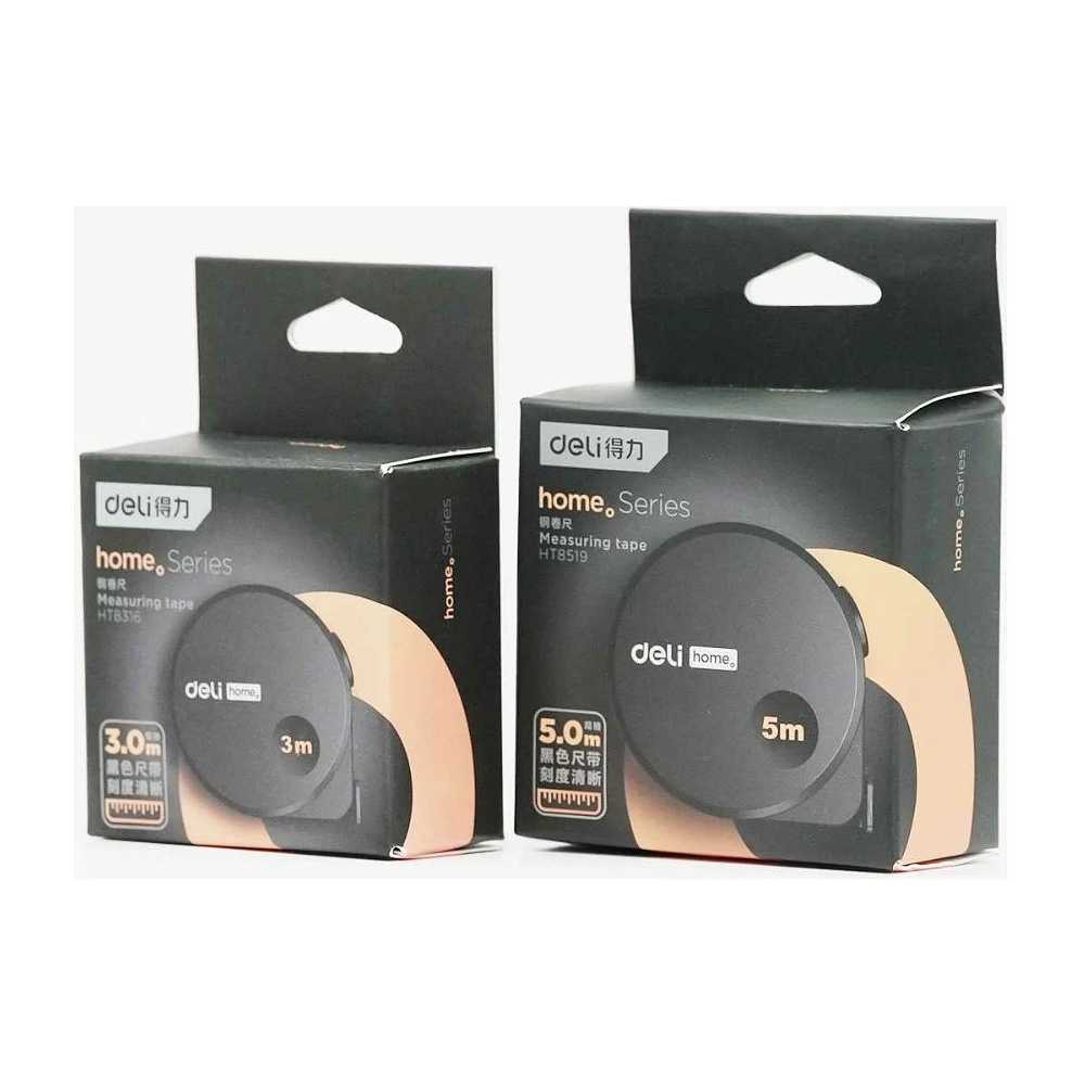 Рулетка Deli HS EHT8519, 5 м х 19 мм, Soft Touch, черный - 6