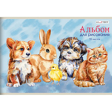 Альбом для рисования "Пушистые друзья"