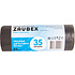 Мешки для мусора ПНД "Zaubex", 6 мкм, 35 л, 25 шт/рулон, черный