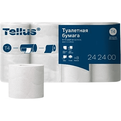 Бумага туалетная Tellus Комфорт TP4, 8 рулонов, 16 м, 3 слоя