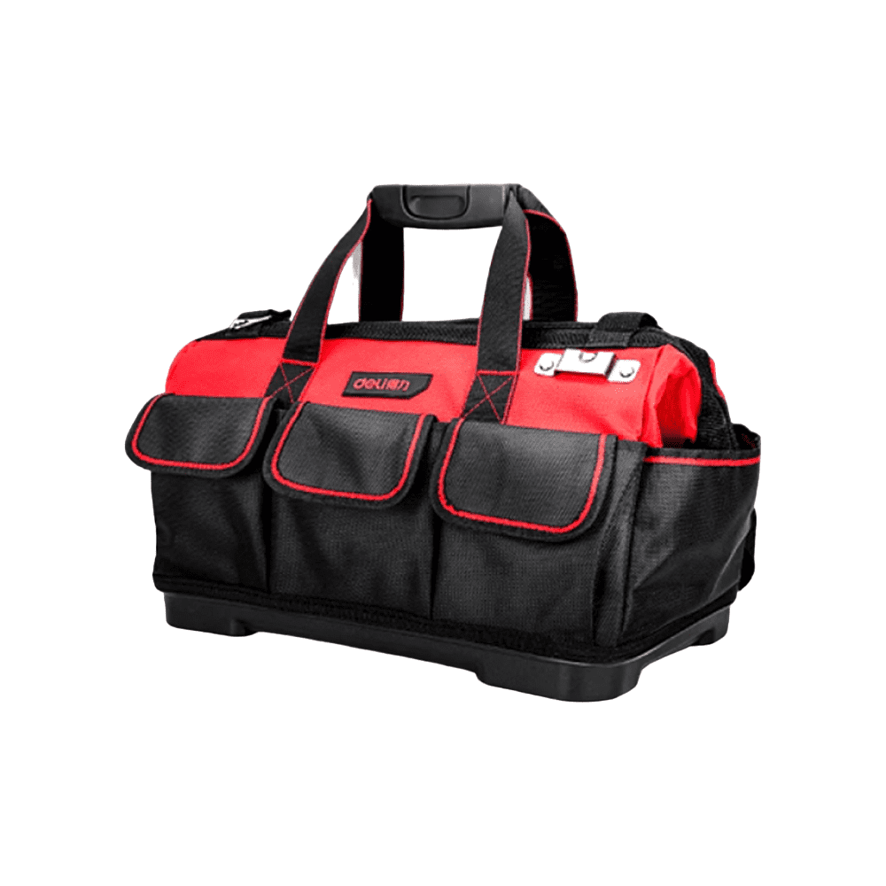 Сумка для инструментов Deli "DL430318", 430x200x290 мм, 16 карманов, черный, красный