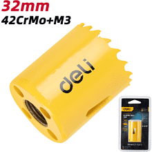 Коронка биметаллическая Deli YS EDH-SKK032-E1, 32 х 38 мм, М14