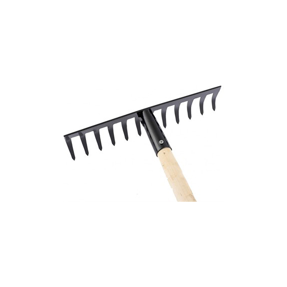 Грабли с прямыми зубьями "ГП-12", металлические, 12 зубьев, с черенком