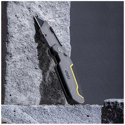 Нож строительный Deli YS EDL006Z, 19 мм, складной, трапеция - 8