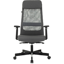Кресло для руководителя Бюрократ T-995, ткань, сетка, серый, металл черный