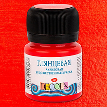 Краска акриловая глянцевая "Декола", 331 красная, 20 мл., банка