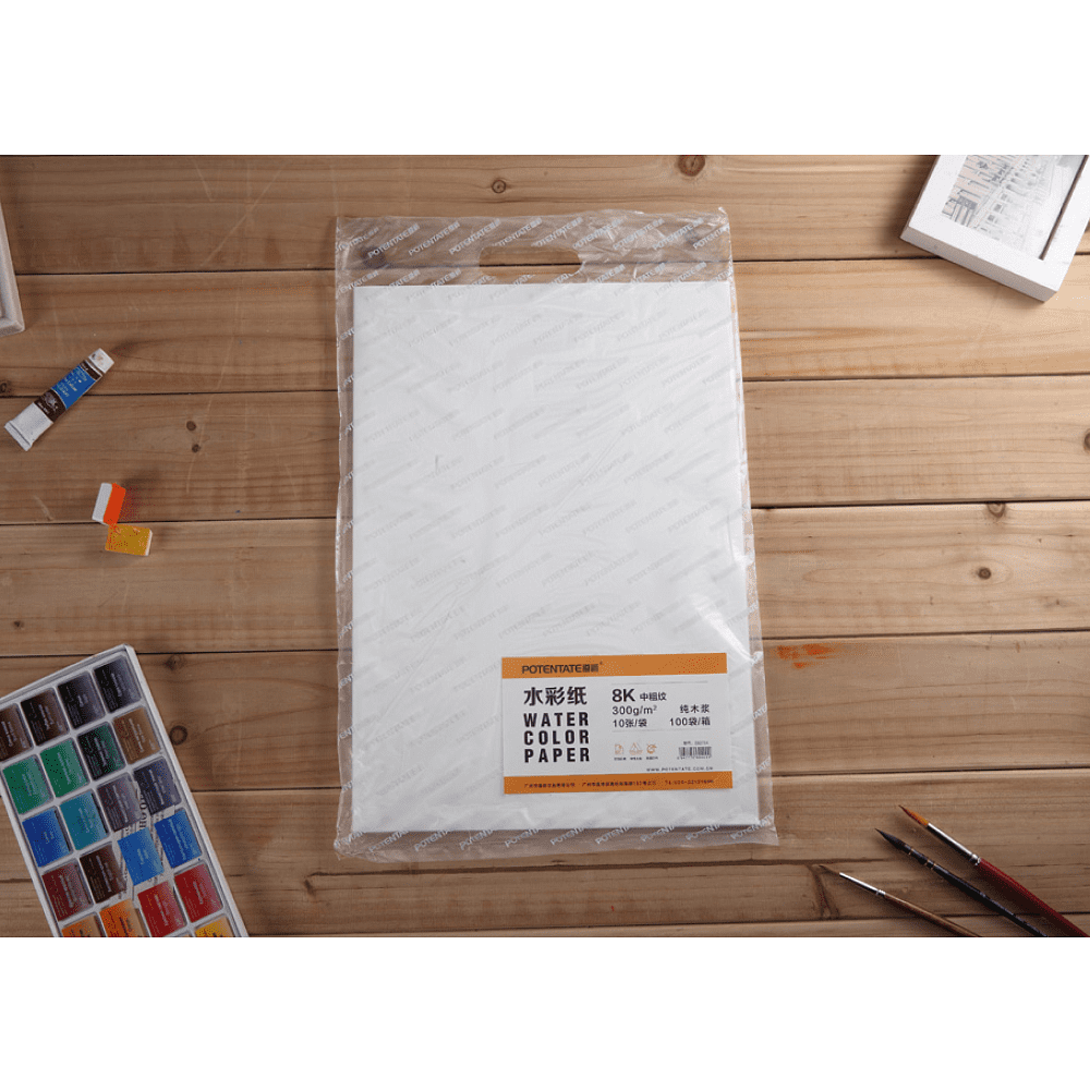 Бумага для акварели "Potentate", целлюлоза, торшон, 27х39 см - 2
