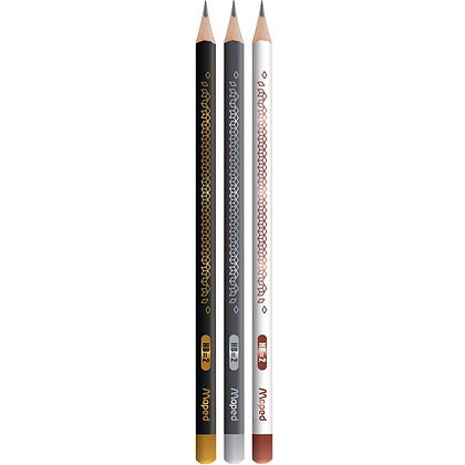 Карандаш простой Maped "Black Peps Deco", HB, без ластика, ассорти - 4