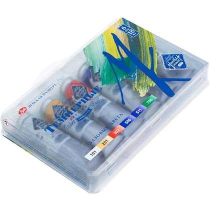 Краски темперные "Мастер Класс базовые цвета", набор 6 цветов, тубы - 2